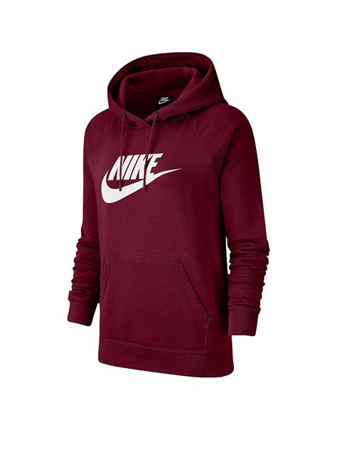 damen hoodie nike dunkelrot größe xxl|Rote Damen.